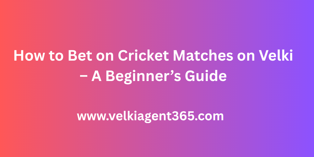 How to Bet on Cricket Matches on Velki – A Beginner’s Guide